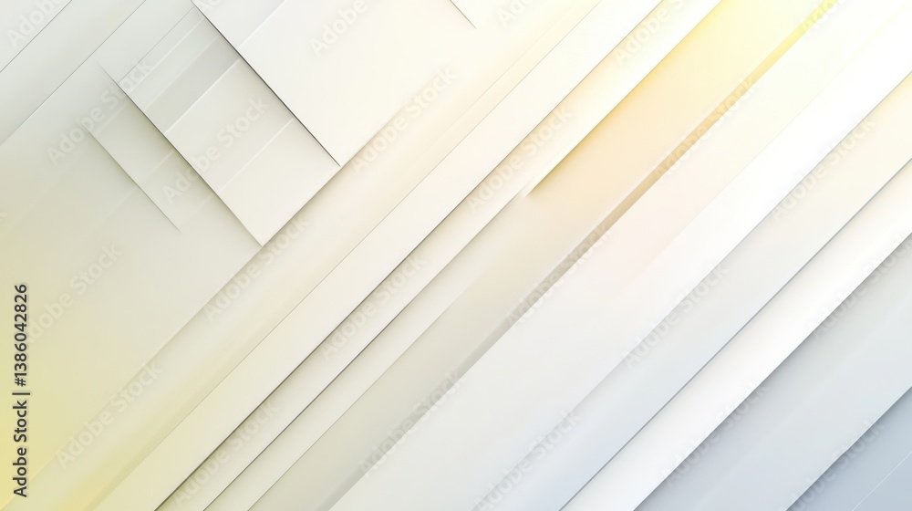 Obraz premium Overlapping White Rectangular Planes Abstract