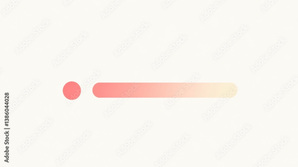 Red Dot and Gradient Bar on Pale Background Red Dot and Gradient Bar on Pale Background