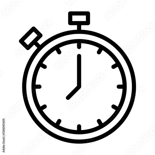 Stopwatch Outline Icon