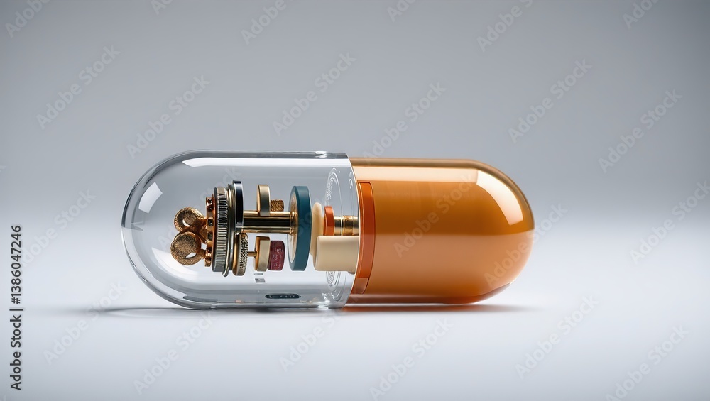 Capsule Cross-Section: Internal Components Detailed Capsule Cross-Section: Internal Components Detailed