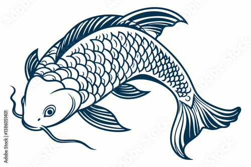 vector illustration of a fish