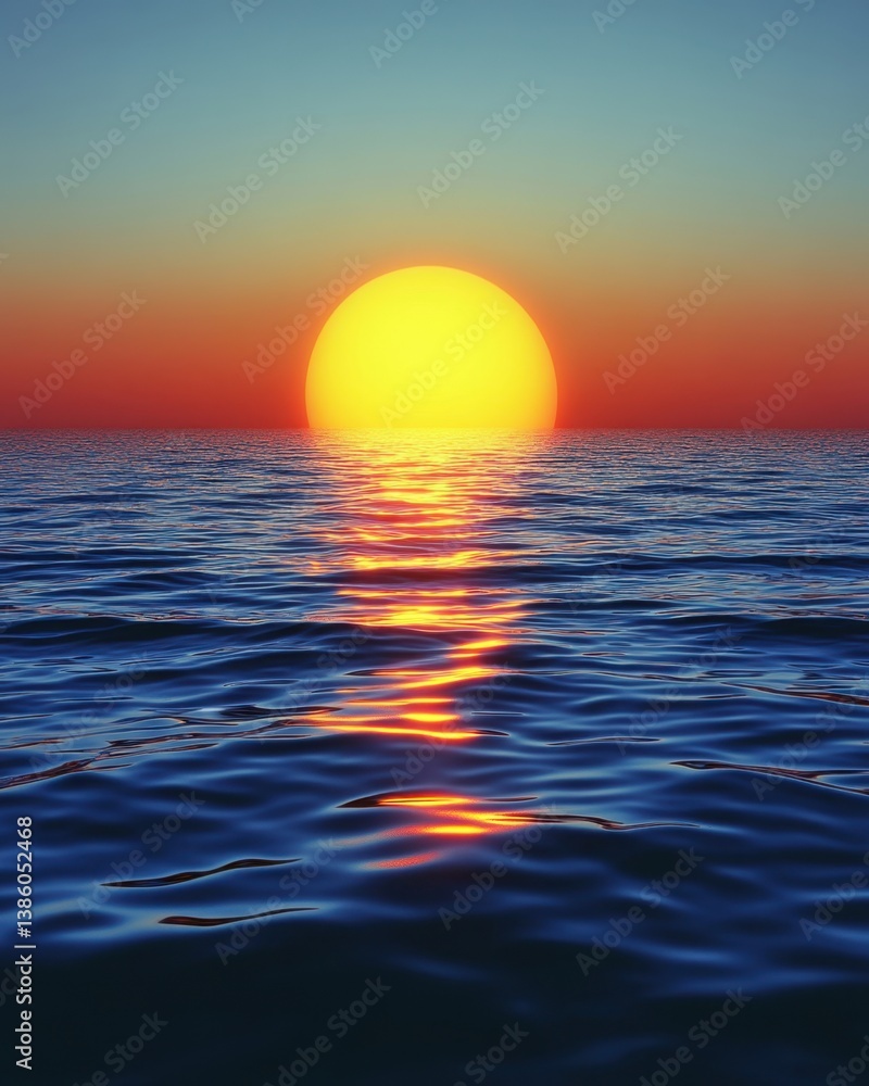 Radiant sunset painting the ocean with golden light creating a serene and tranquil atmosphere Radiant sunset painting the ocean with golden light creating a serene and tranquil atmosphere