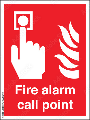 Fire Alarm Call Point Sign - ISO 7010 F005 Fire Safety Sign