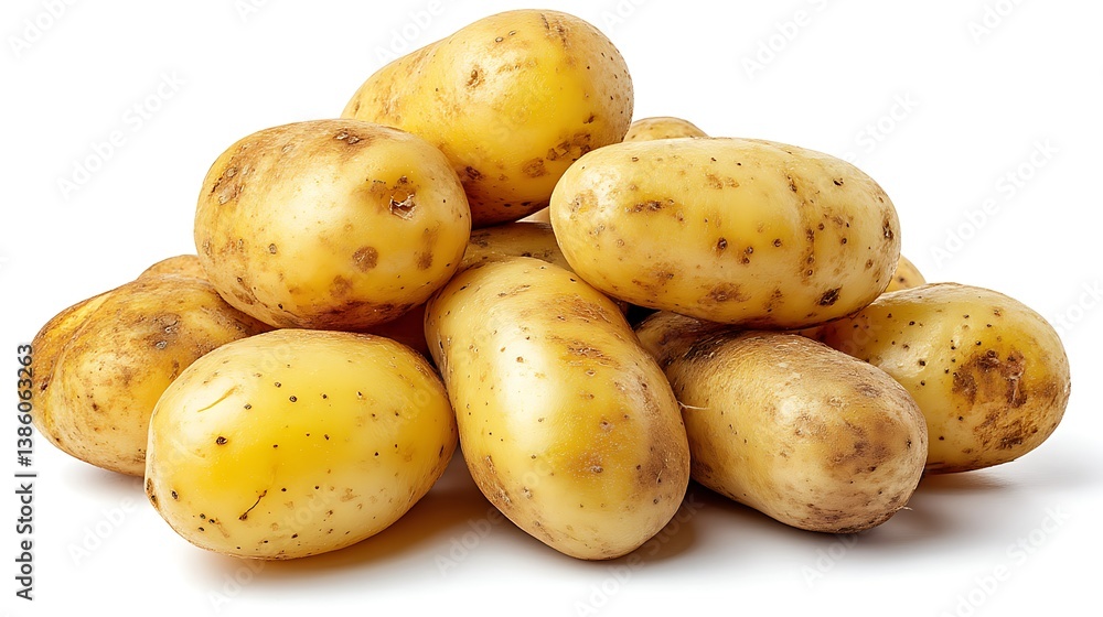 Fresh potatoes for oven on white background
Fresh potatoes for oven on white background