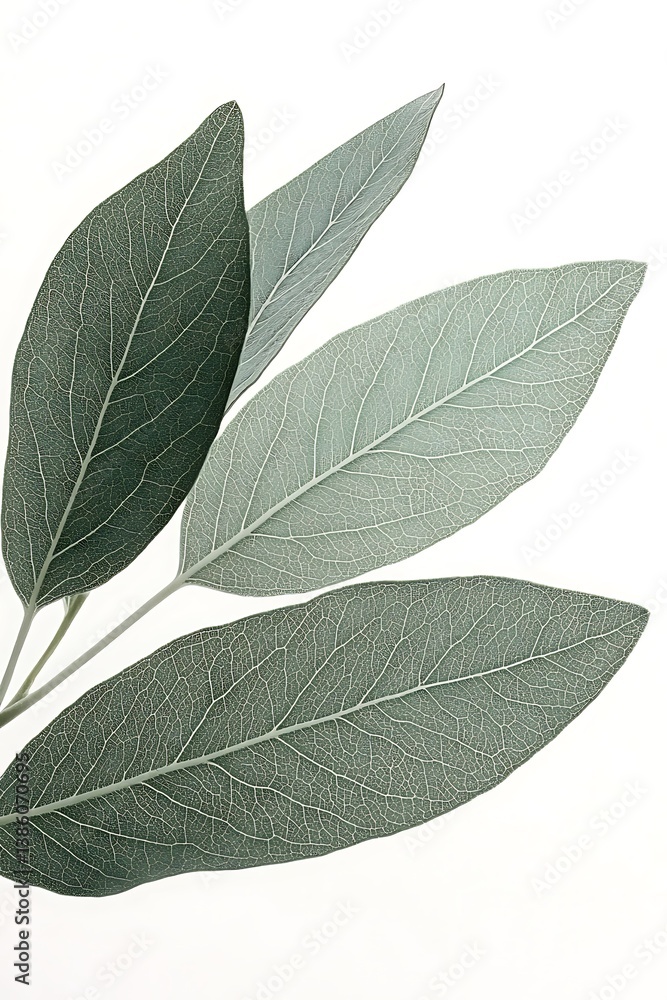 Fototapeta premium Pressed Leaves, Studio Shot, Minimalist, Nature