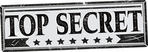 A bold 'TOP SECRET' label, perfect for emphasizing confidentiality and mystery.