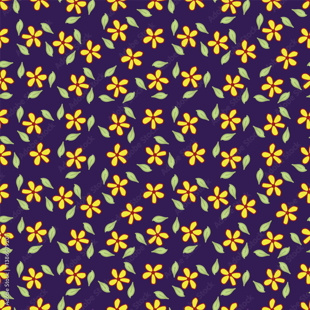 textile design with small flowers pattern image textile design with small flowers pattern image