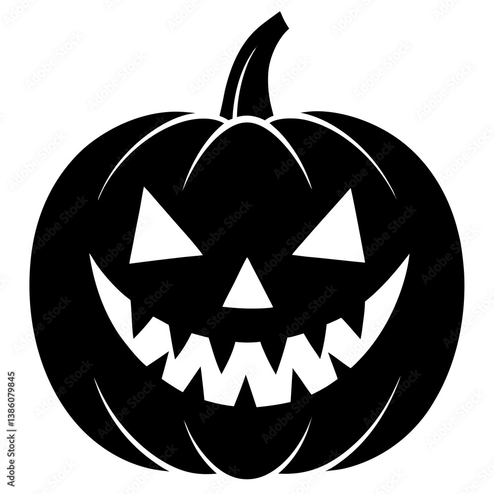 Halloween pumpkin face art set in silhouette style. Fun for t-shirts, mugs, and more. Halloween pumpkin face art set in silhouette style. Fun for t-shirts, mugs, and more.