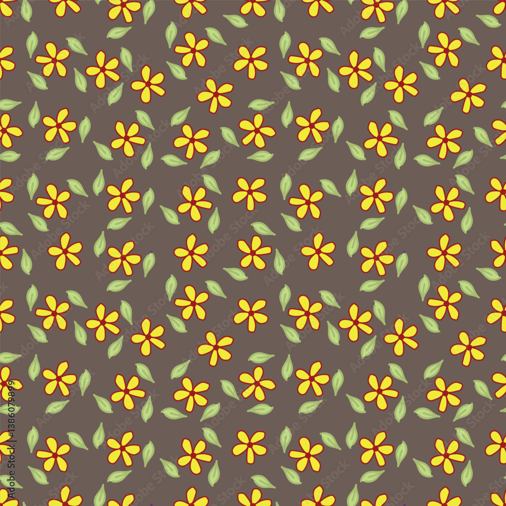 textile design with small flowers pattern image textile design with small flowers pattern image