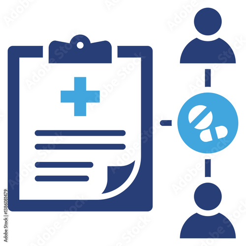 Clinical Trials Two Color Icon