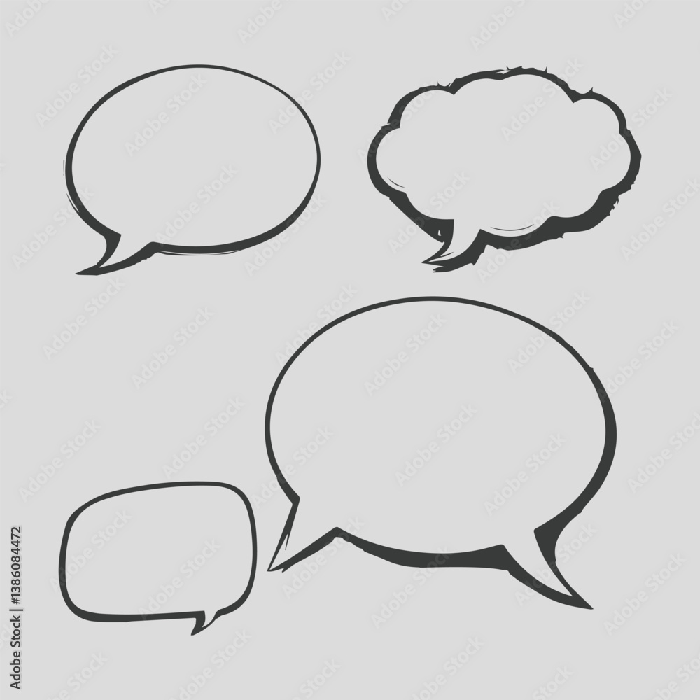 speech bubbles set speech bubbles set