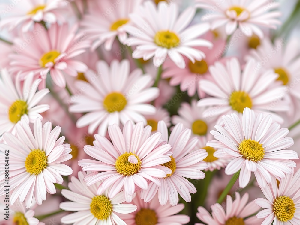 Fototapeta premium Delicate Pink Daisy Flower Background