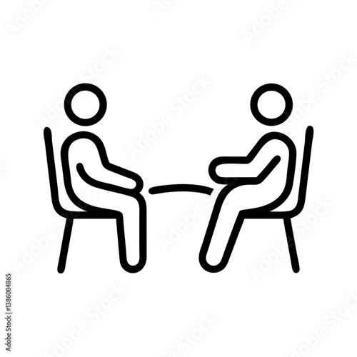 Two people engaging in counseling session outline  