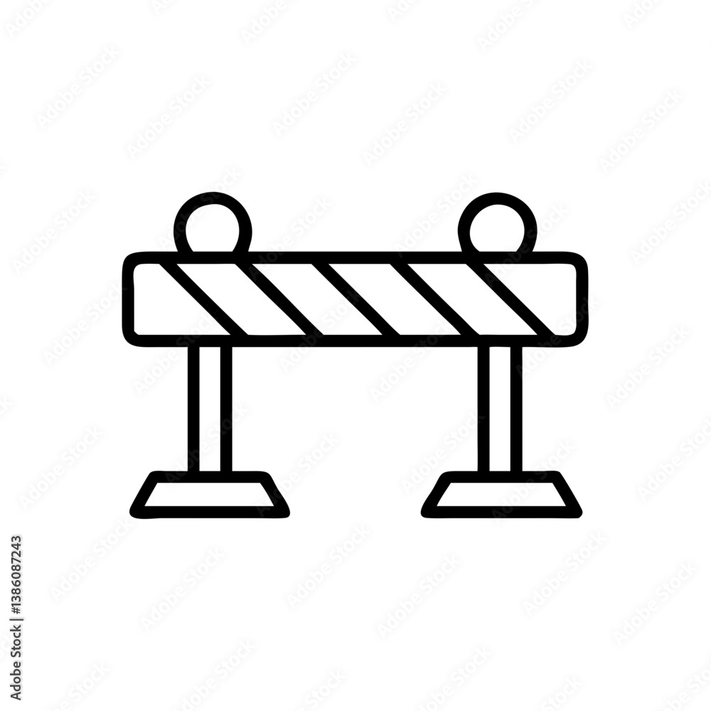 Safety rail icon in minimalistic design Safety rail icon in minimalistic design