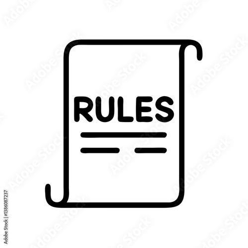 Rules Document Icon for Guidance and Instructions  