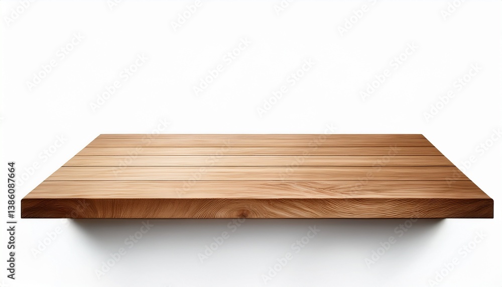 empty light brown wooden shelf isolated on white background empty light brown wooden shelf isolated on white background