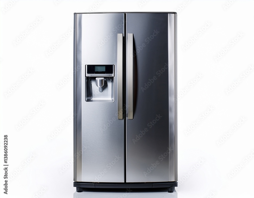 modern refrigerator isolated on white background modern refrigerator isolated on white background