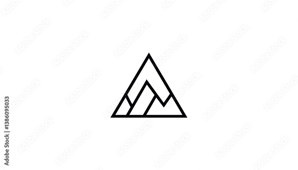 Abstract mountain logo design in minimalist style Abstract mountain logo design in minimalist style