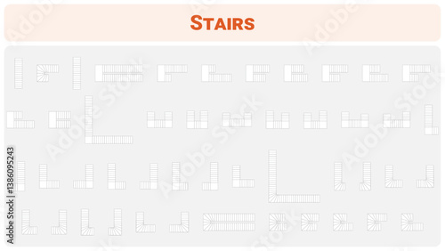 Furniture Layout Mockups Set ? Stairs Design.eps