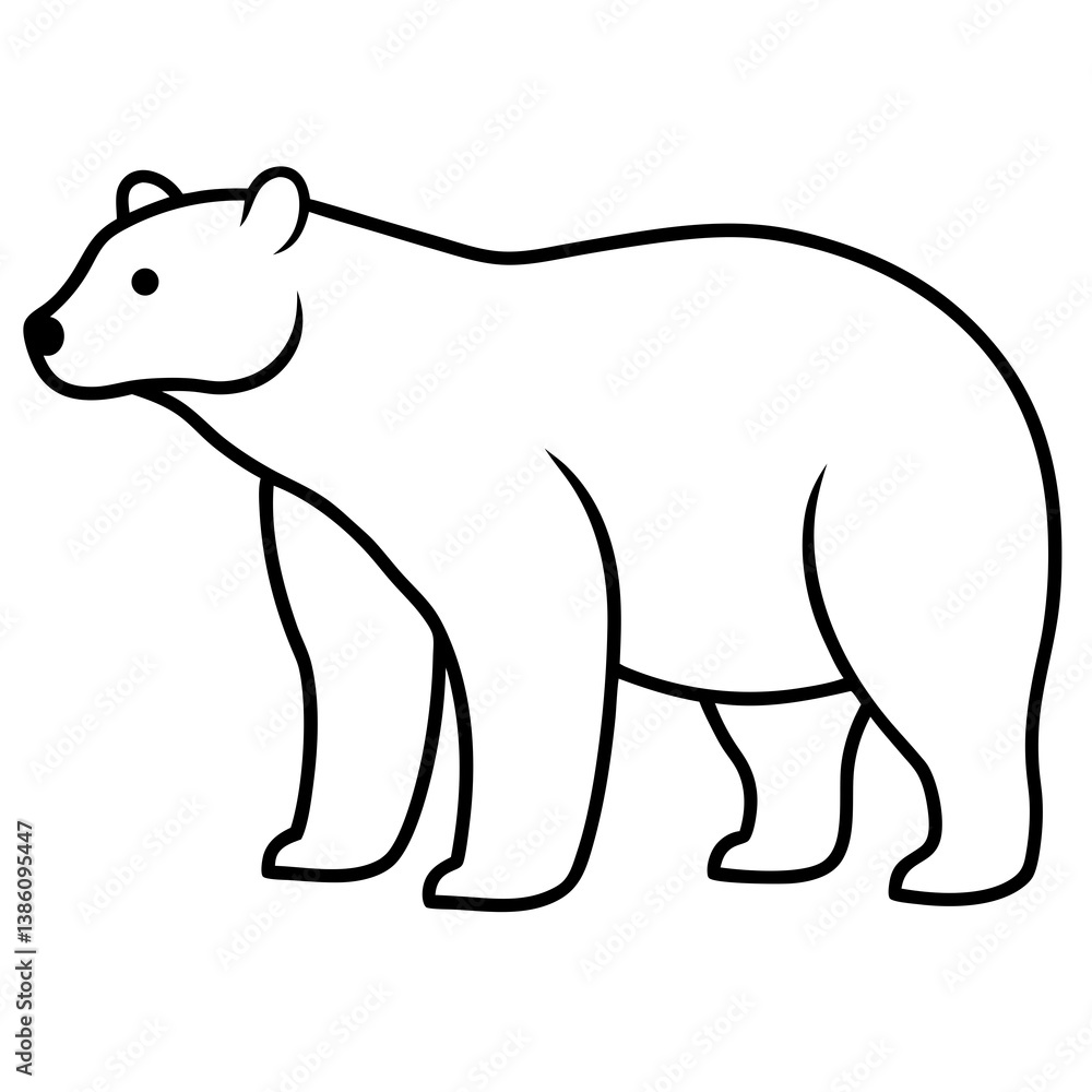 Animal polar bear silhouette vector illustrator Animal polar bear silhouette vector illustrator