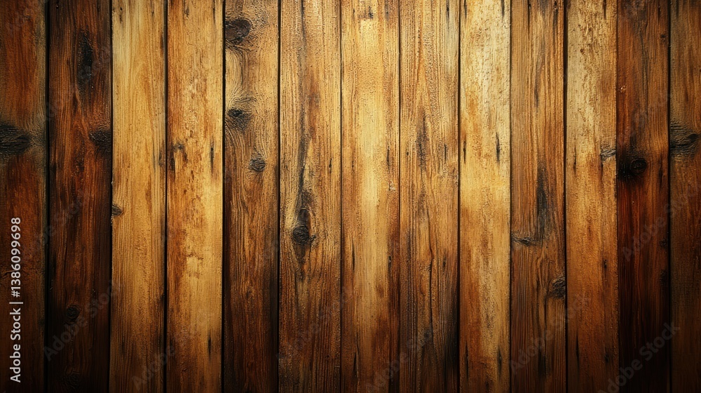 Naklejka premium A rustic wooden background with visible grain and texture, perfect for product photography