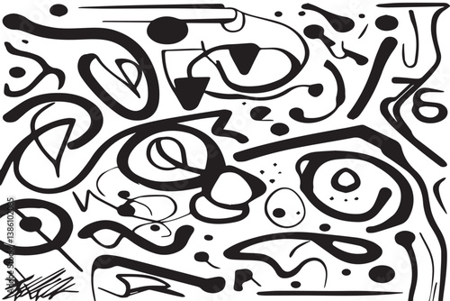 Abstract geometric pattern, texture. Random, chaotic pattern element
