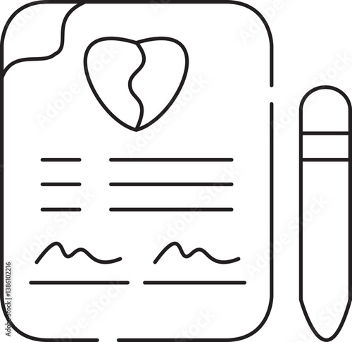 Divorce certificate  icon