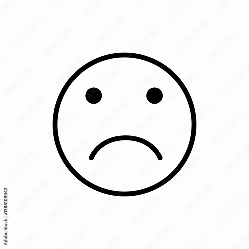 Obraz premium Sad Expression icon vector sign