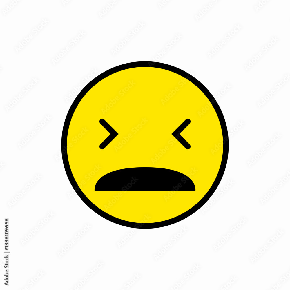 Fototapeta premium Extreme Distress icon vector sign