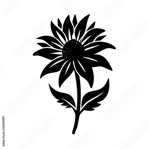 bee balm flower icon, bee balm flower line art - simple line art of bee balm flower, perfect for bee balm flower logos and icons