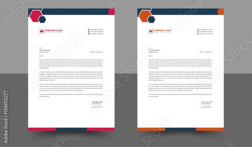 Simple Modern Clean and professional corporate company business letterhead template design