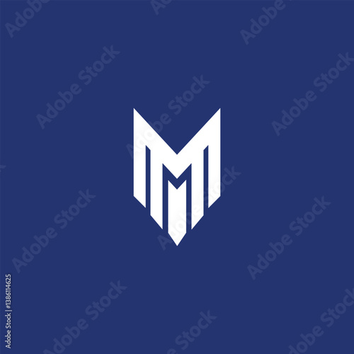 M logo icon mnemonic symbol vector, minimalist m, conceptual icon.