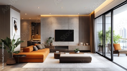 Wallpaper Mural Modern Minimalist Living Room Interior Design Torontodigital.ca