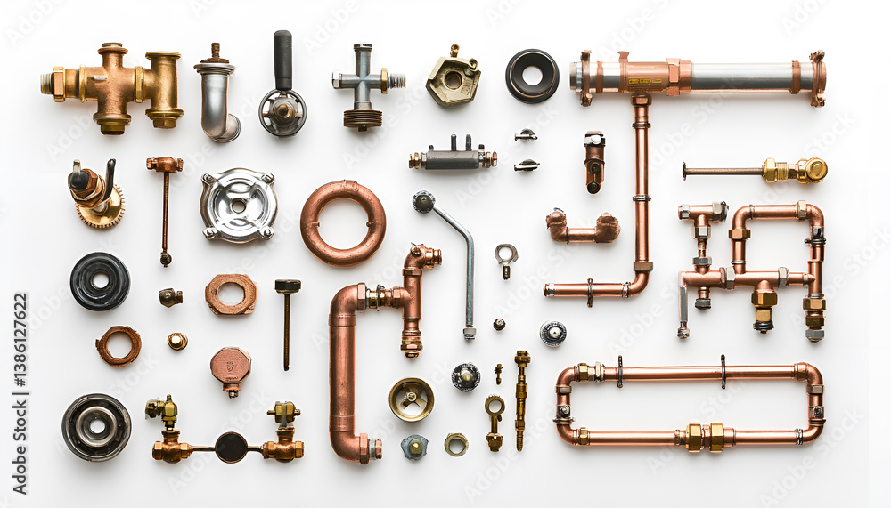 Obraz premium Professional Plumbing Fixing Pipeline System for Home
