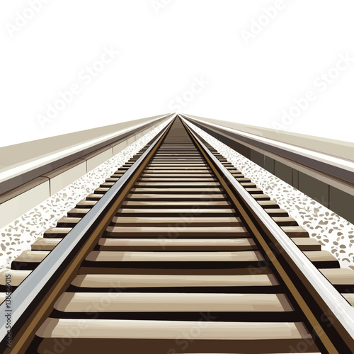 railway tracks in the morning
