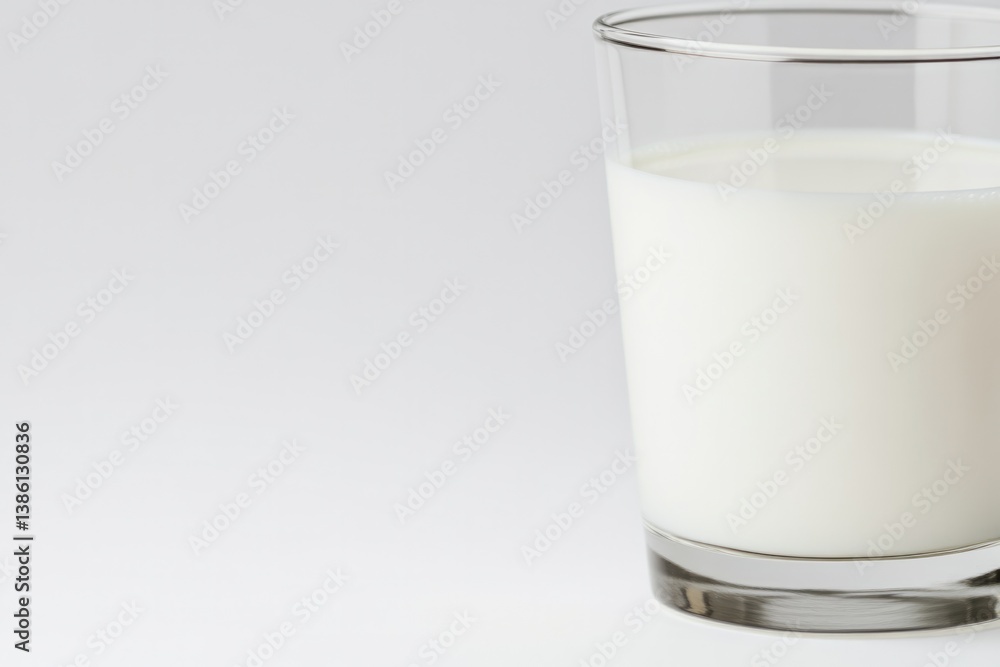 minimalistic close-up of glass of fresh milk on pristine white background celebrating world milk day minimalistic close-up of glass of fresh milk on pristine white background celebrating world milk day