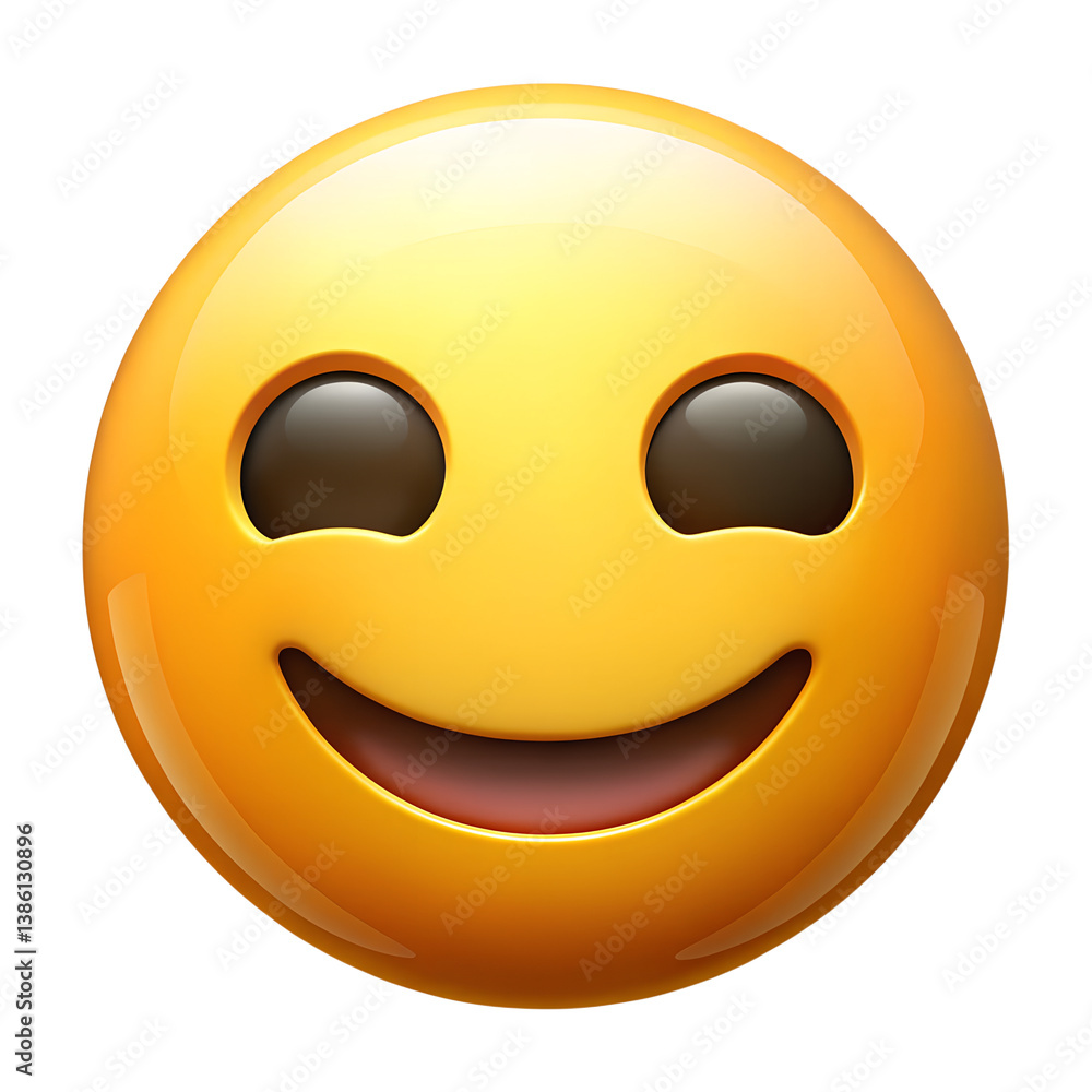 Fototapeta premium smiley face with a smile isolated on white