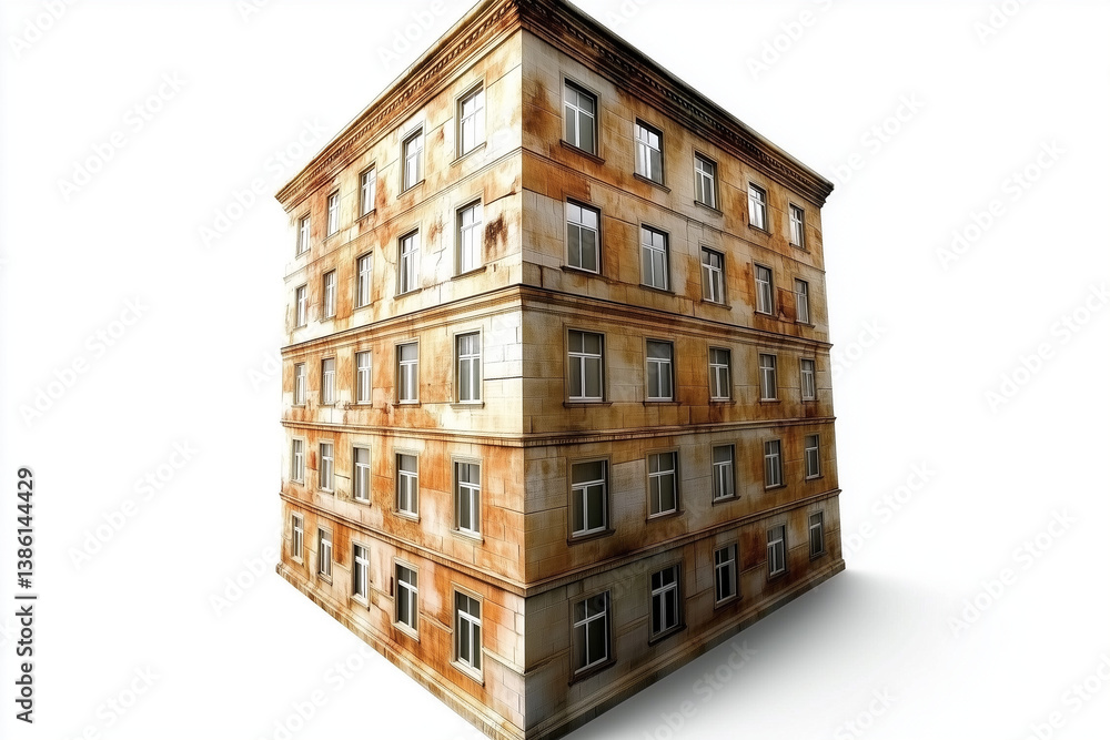 old building on white old building on white