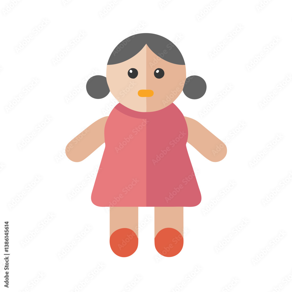 Cute Doll Icon for Children Cute Doll Icon for Children