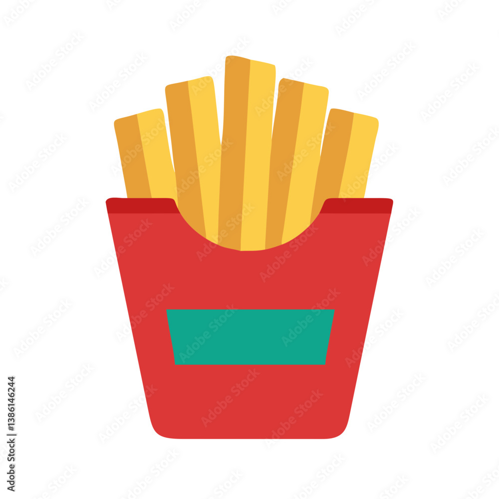 Delicious French Fries Icon for Snacks Delicious French Fries Icon for Snacks