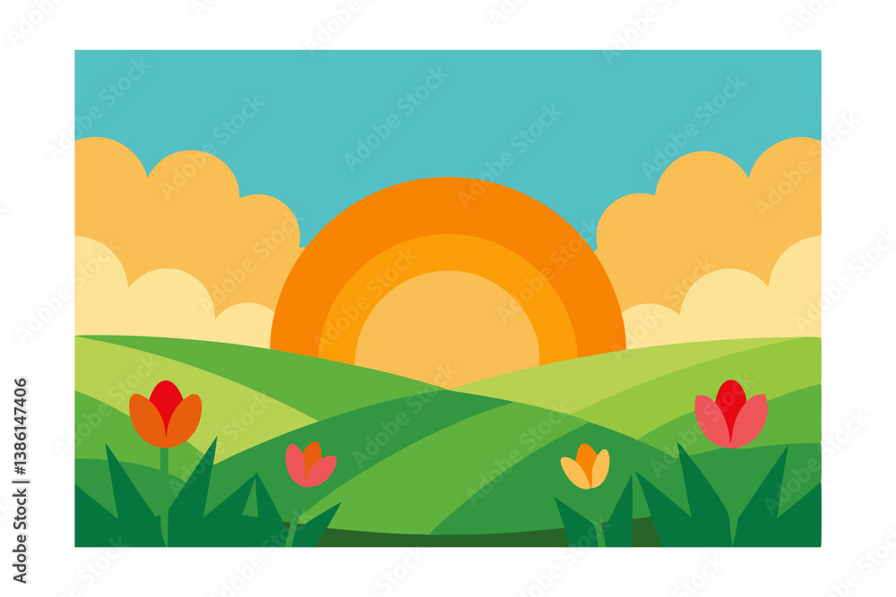 Fototapeta premium flat with earrings spring flowers and ribbon