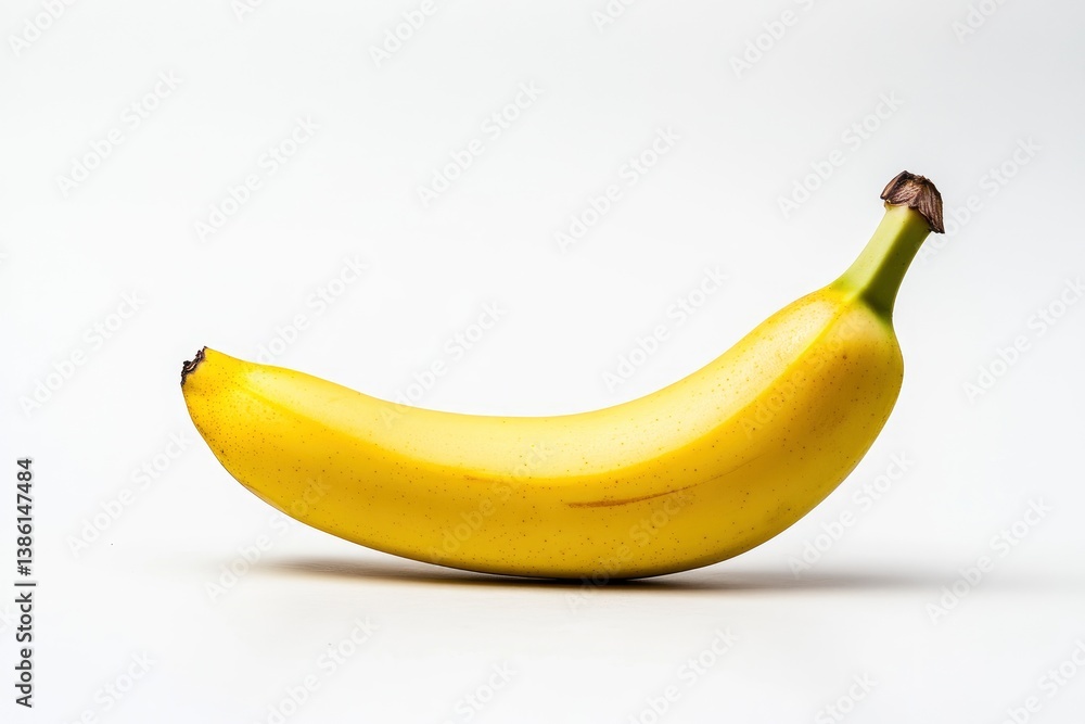 Isolated Ripe Yellow Banana Fruit on a Clean White Background Isolated Ripe Yellow Banana Fruit on a Clean White Background