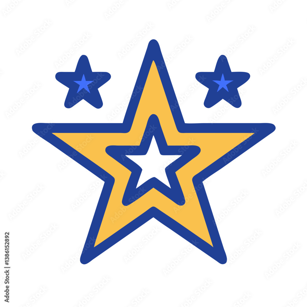 Fototapeta premium Charming Star Icon for Celebration