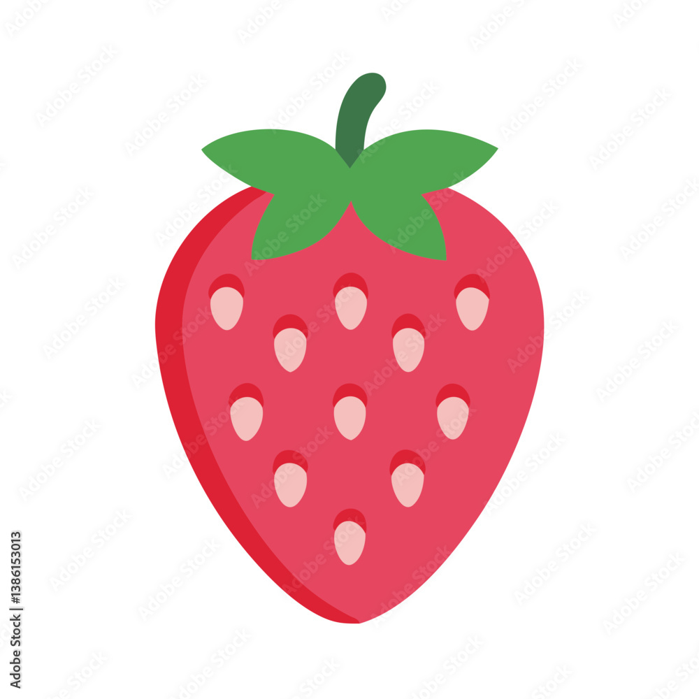 Obraz premium Whimsical Strawberry Icon for Fun Themes