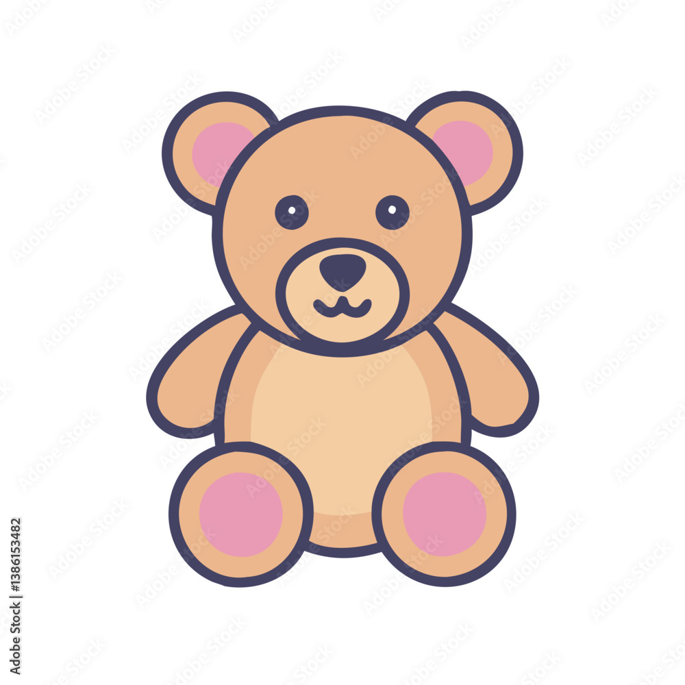 Cute Teddy Bear Icon for Children's Designs Cute Teddy Bear Icon for Children's Designs