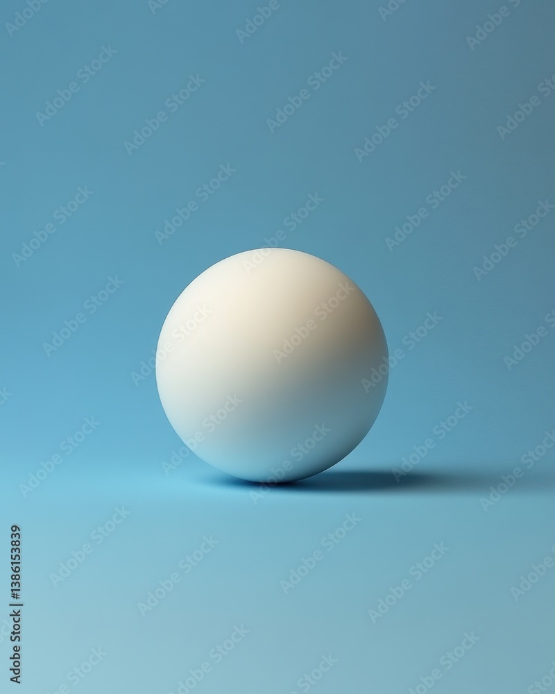 Minimalist composition of a white sphere against a serene light blue background creating a calm and peaceful visual mood ideal for backgrounds and abstract concepts Minimalist composition of a white sphere against a serene light blue background creating a calm and peaceful visual mood ideal for backgrounds and abstract concepts