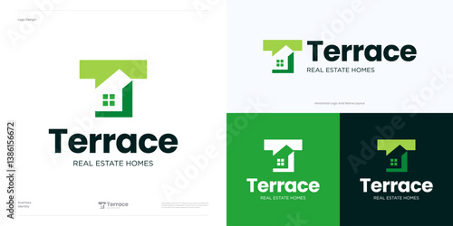 Modern letter T home logo icon design vector, Initial T house symbol for real estate, architecture, property, agency, building construction, residential, interior furniture sign and brand identity.