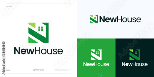 Modern letter N home logo icon design vector, Initial symbol N house  for real estate, architecture, property, agency, building construction, residential, interior furniture sign and brand identity.