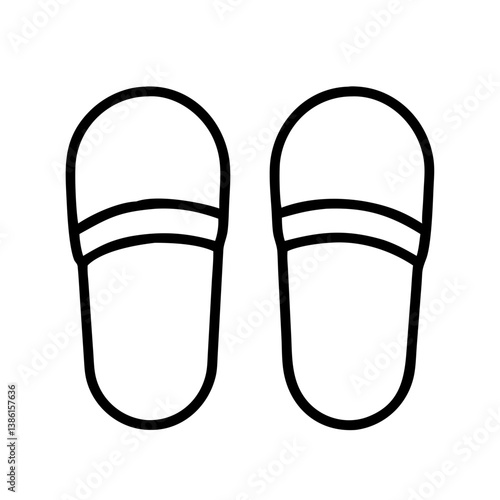 Illustration of comfortable slippers footwear vector design for summer beach and home wear  char