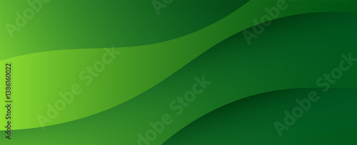 Abstract green wavy background. Vector EPS 10